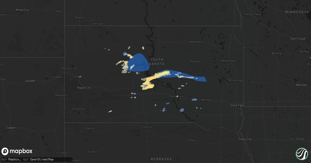 Hail Map In South Dakota On July 25 2026 HailTrace Sales Meta 